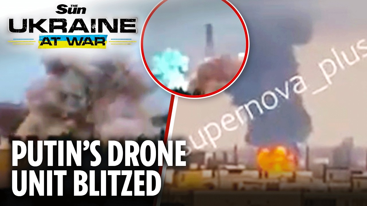 Moment Ukrainian missile obliterates Russian UAV base in Vasylivka