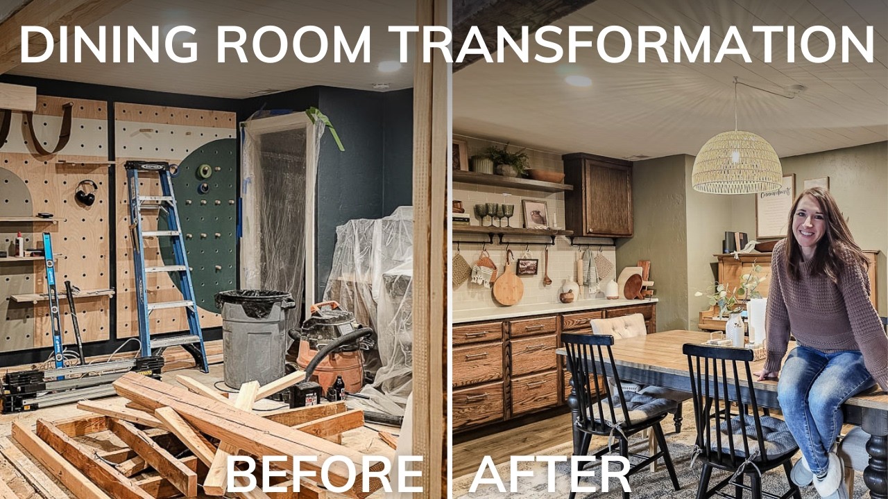 Timelapse Dining Room Makeover - 1 YEAR TIMELINE