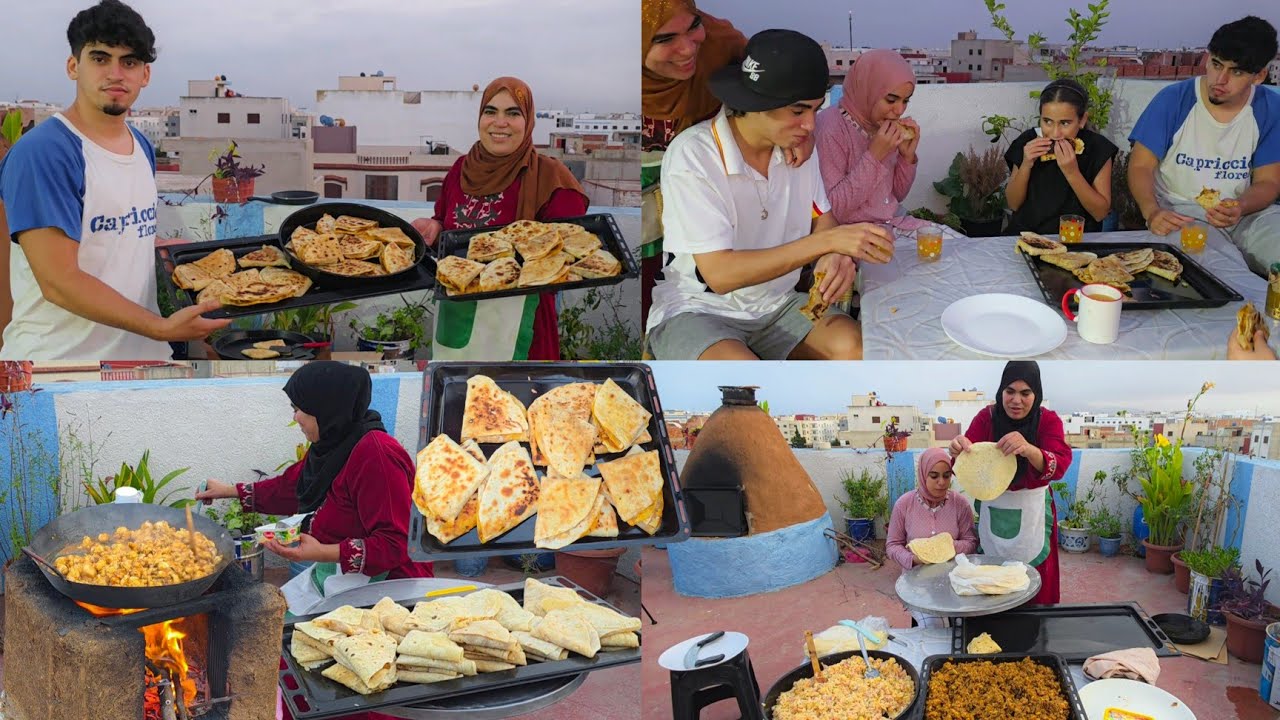 طلب الحاجة وبنات وصال وعلي وصفة فوق الكانون اللهما بارك خرجات 60 حبة من عجينة واحدة😍