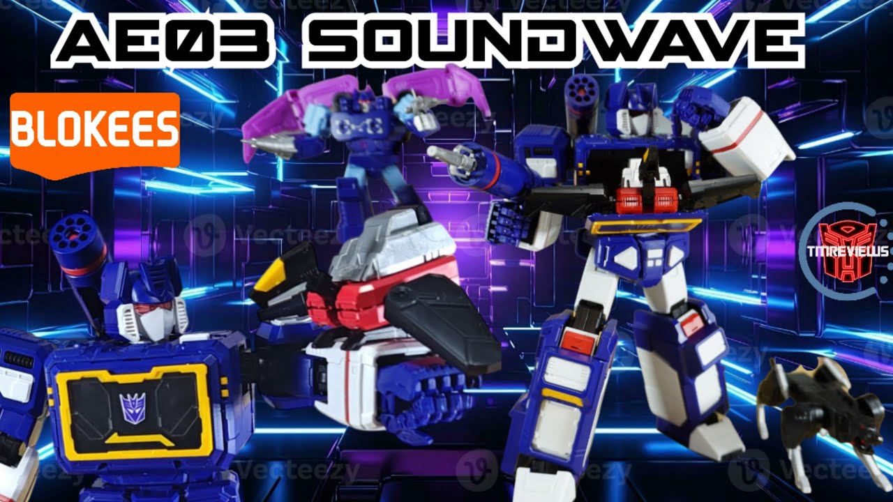 @Blokees.Official Transformers Action Edition 03 Soundwave, Laserbeak, Ratbat, Ravage & Rumble