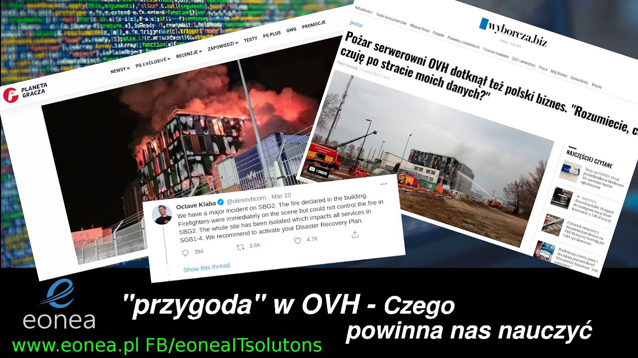 Pożar serwerowni OVH - Czego powinna nas nauczyć ta 