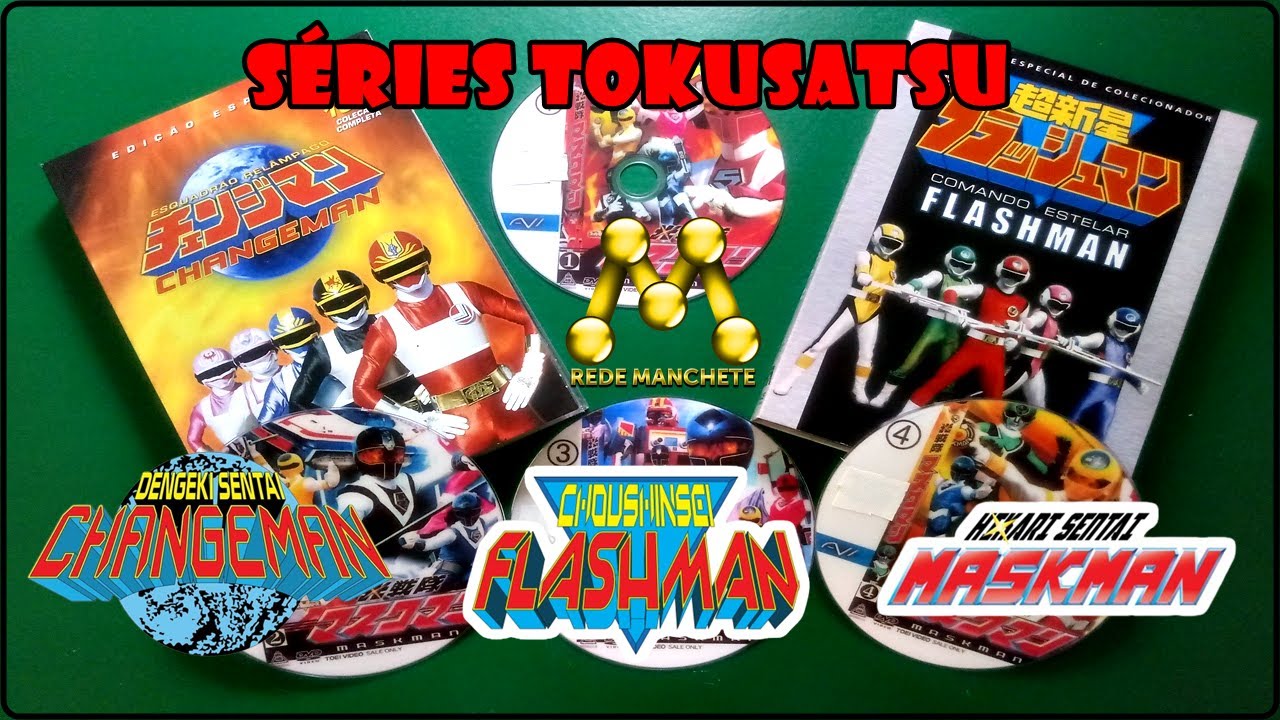CHANGEMAN , FLASHMAN e MASKMAN [ UNBOXING & REVIEW ] S&Eacute;RIES TOKUSATSU COMPLETAS BOX EM DVD !