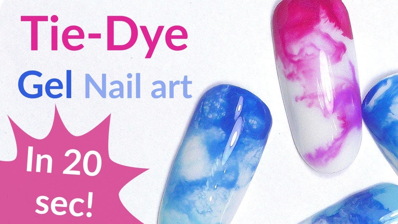 Tie Dye Gel Nail Art Tutorial for Beginners | Easy & Fast