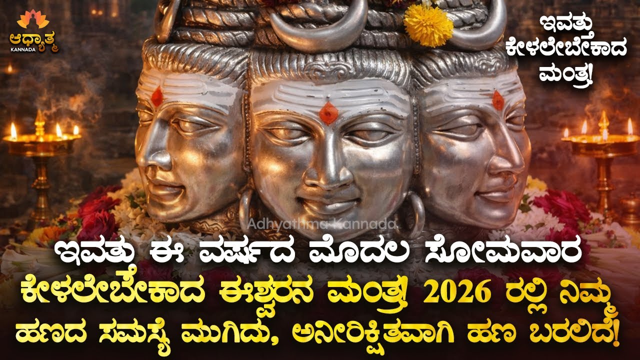 🔱ಇವತ್ತು ವರ್ಷದ ಮೊದಲ ಸೋಮವಾರ ಈಶ್ವರನ ಈ ಮಂತ್ರ ಕೇಳಿದ್ರೆ, ಅನೀರಿಕ್ಷಿತ ಹಣ ಬರಲಿದೆ! Monday Shiva Mantra Bhakti