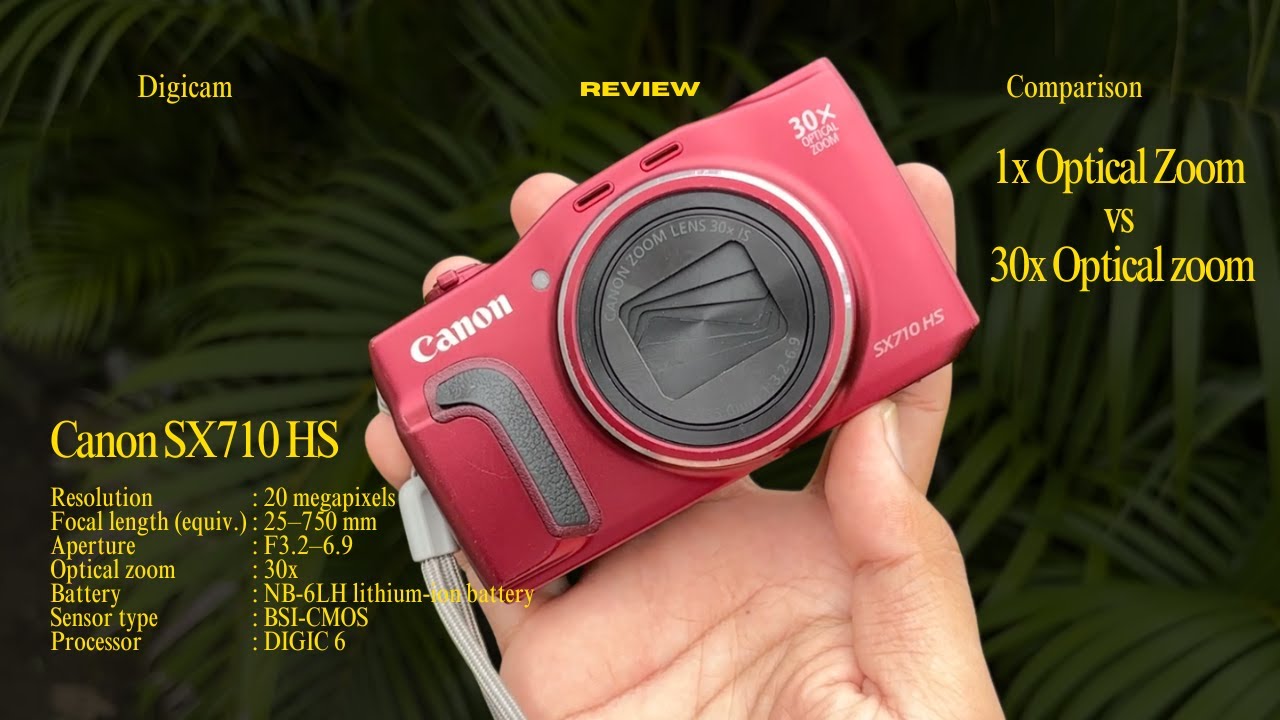 POV Canon PowerShot SX710 – Zoom Optik 1x vs 30x