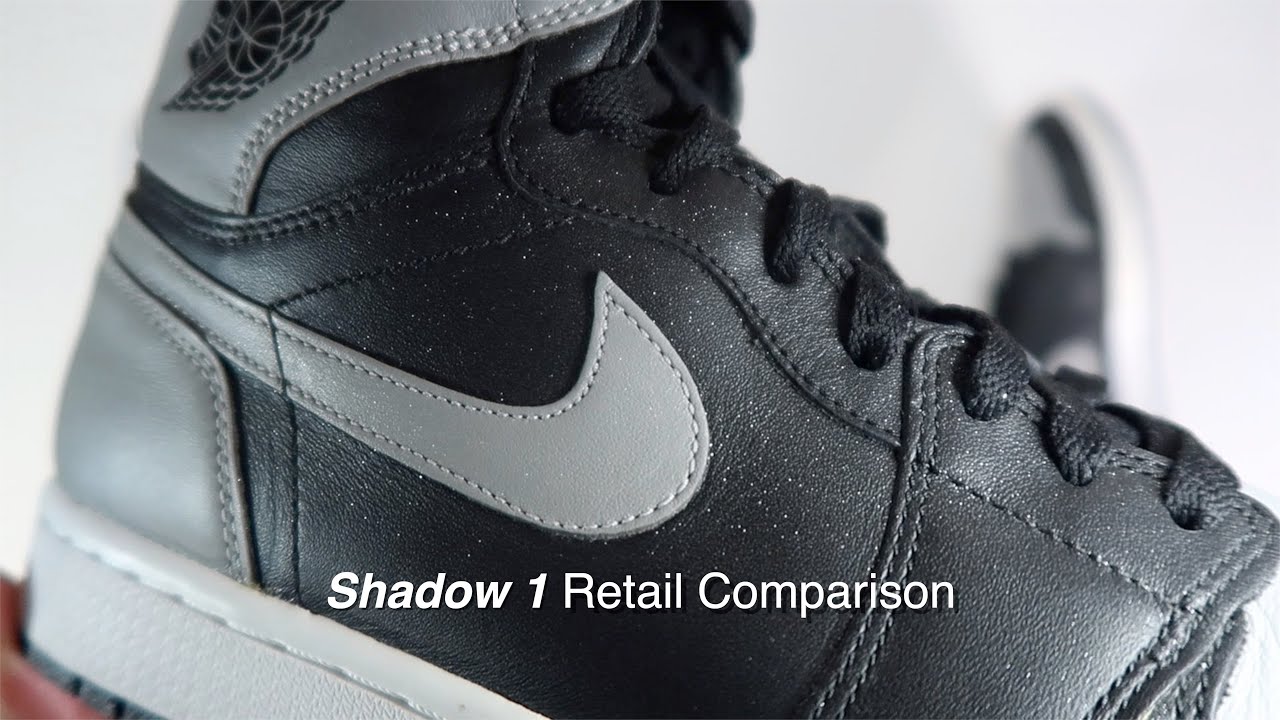 Jordan 1 Shadow Retail Comparison On Foot