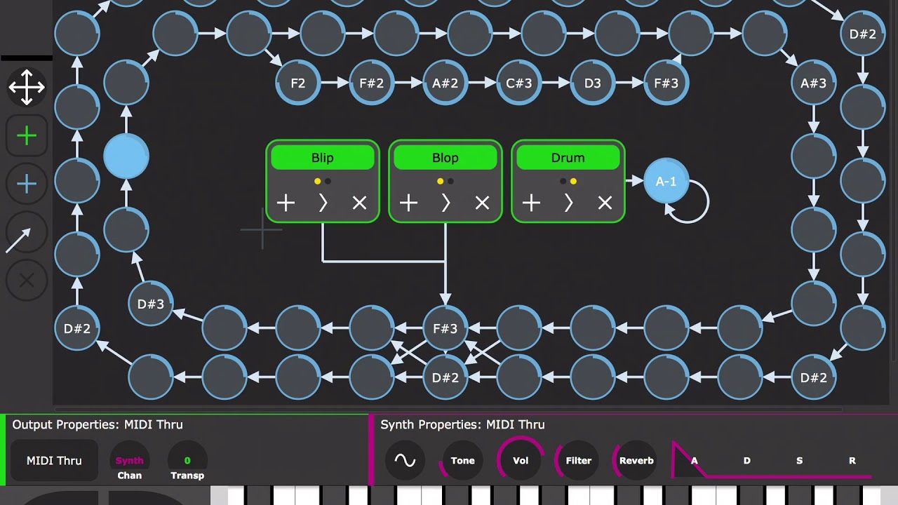 Senode Graphical Step Sequencer Presets and Synth Sounds.