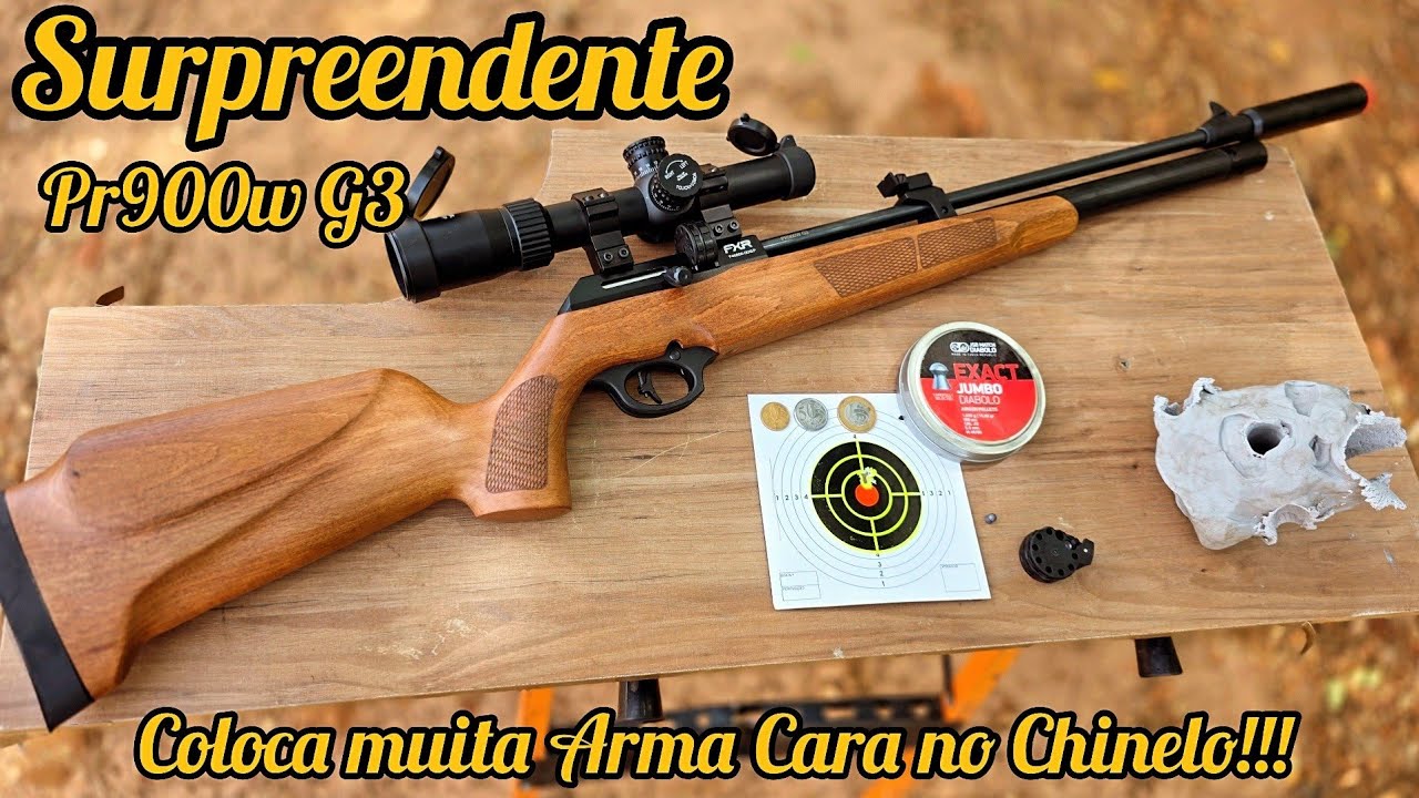 CARABINA PR900W G3 - ESSA CARABINA VAI COLOCAR MUITAS NO CHINELO COM LUNETA ARTEMIS E CHUMBO JSB
