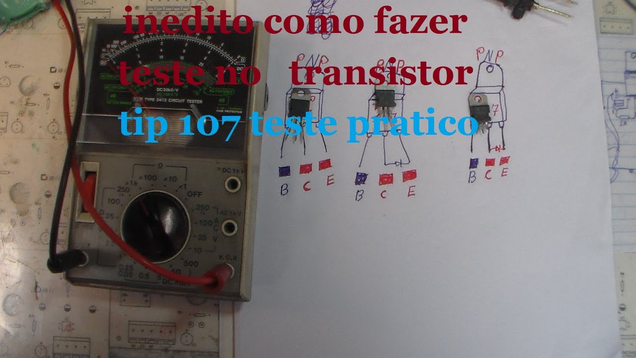 como ver a diferença de um tip107 bom de um com defeito