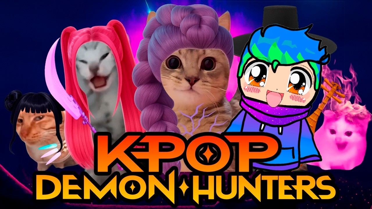KPOP DEMON HUNTERS pero con GATITOS / Carlos Infinito REACCIONA RESUMENES DE PELICULAS CON GATITOS