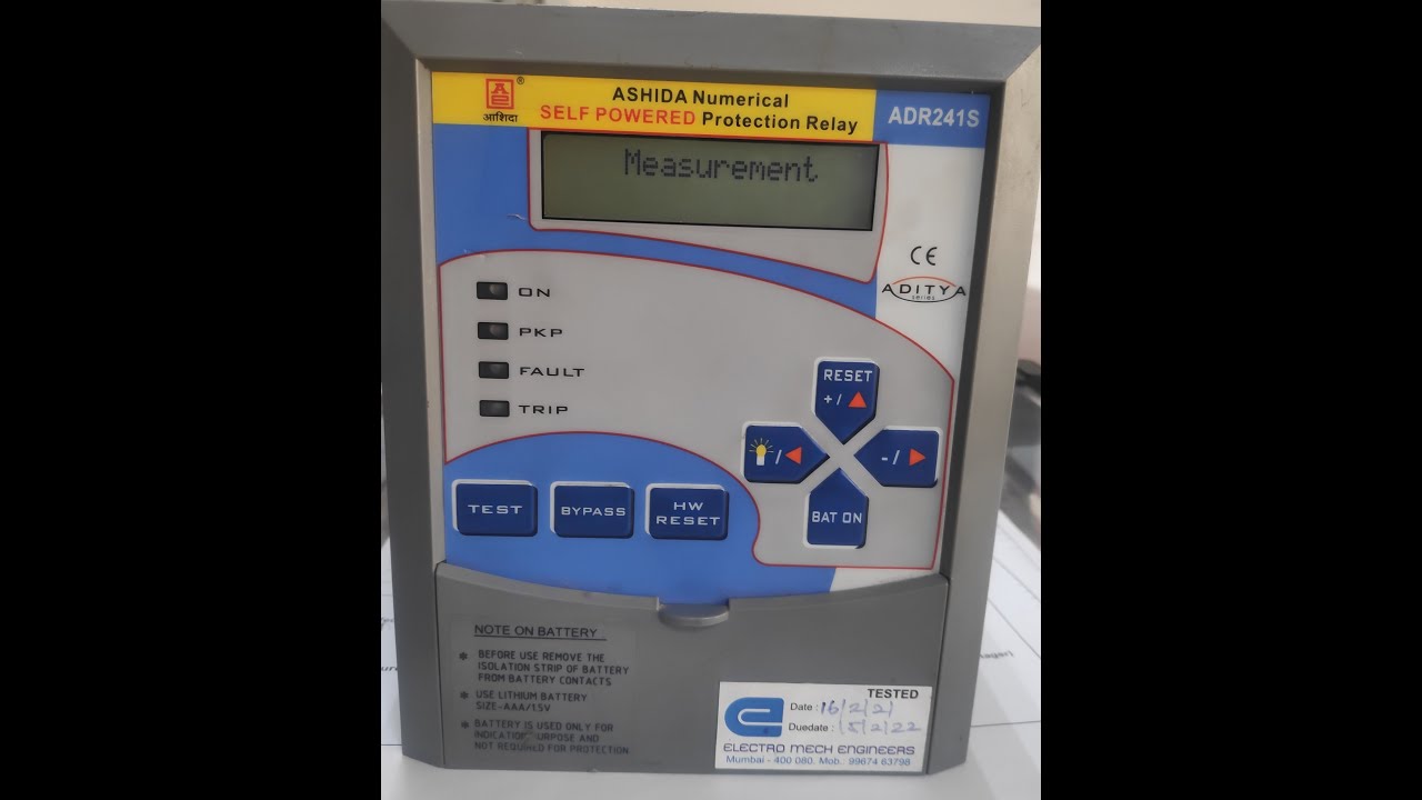 Ashida Make || Numerical self Powered Protection Relay || ADR241S || How to change the setting