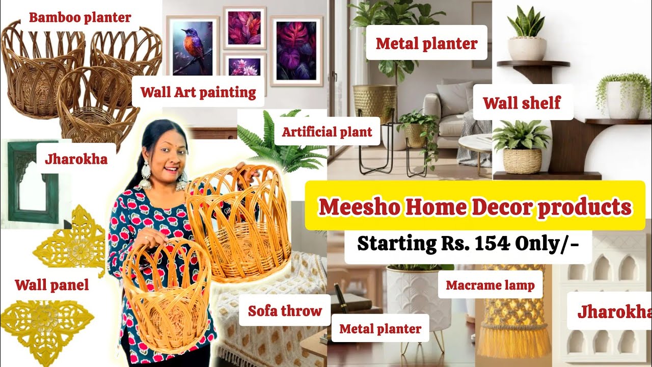 15+ Meesho Home🏠Decor Products | Starting Rs.123 Only #meesho #homedecor #interiordesign #walldecor 