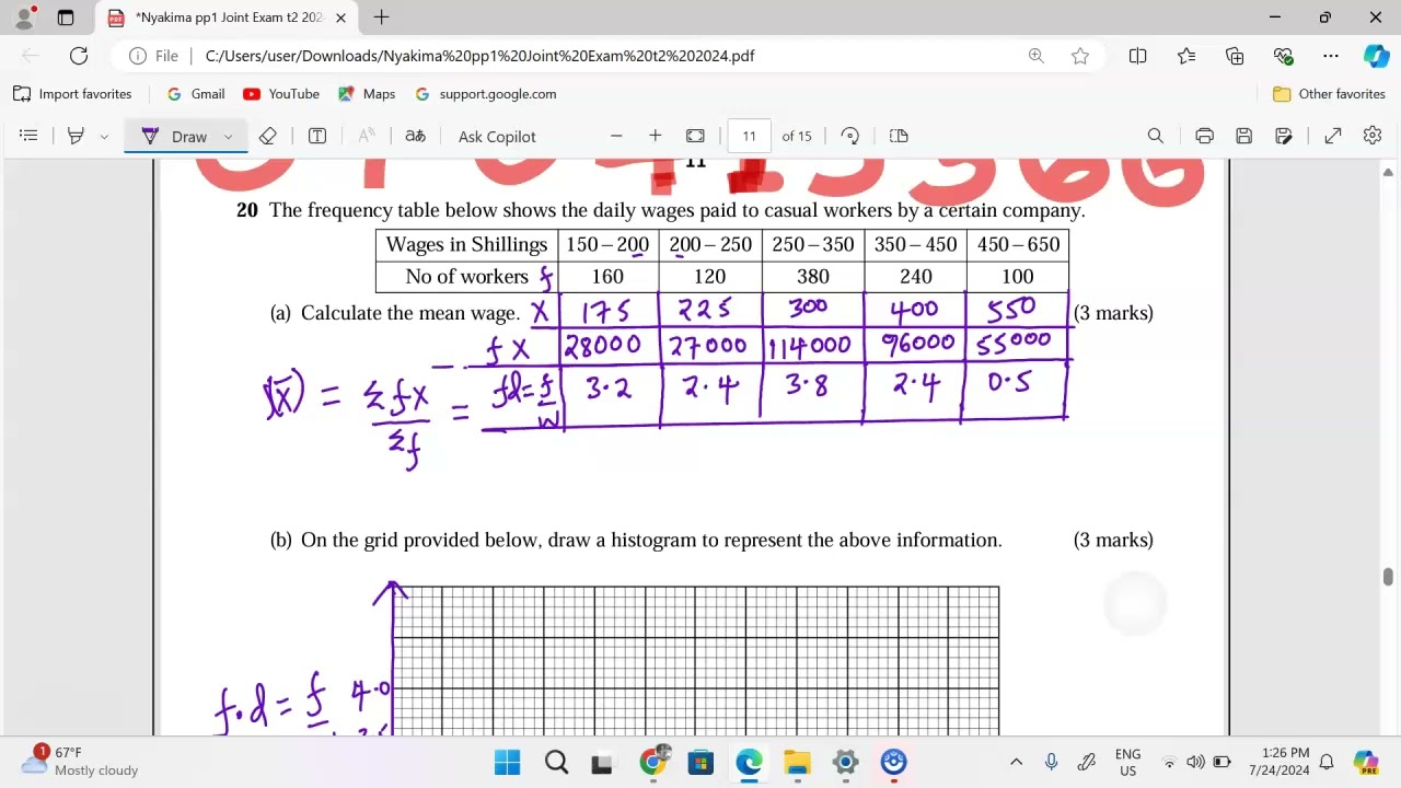 STATISTICS 1, MEAN, MEDIAN AND HISTOGRAM