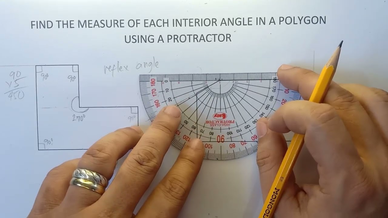 Find the Measure of Each Interior Angle In A Polygon Using a Protractor | Grade 7 | Part 2 |