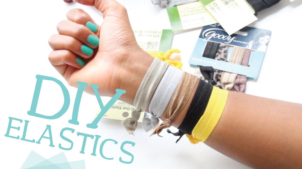 DIY Ribbon Elastic Hair Ties w/ Fold Over Elastic!