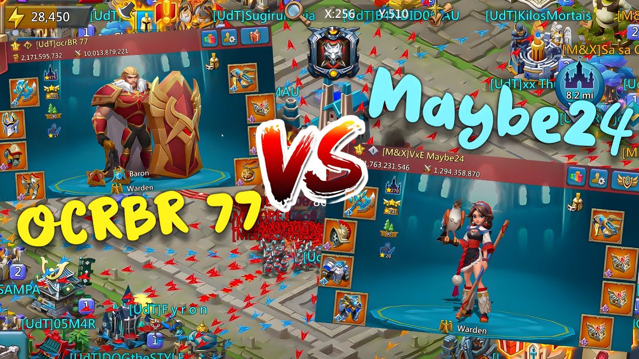 Lords Mobile - ocrBR 77 Vs Maybe24 | Insane WoW at K765! Clash of Emperors