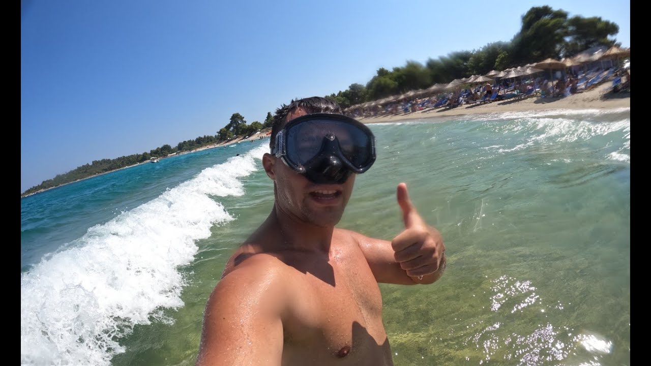 GLAROKAVOS BEACH, APA TURCOAZ, PESTI ARGINTII SI VALURI PUTERNICE !!