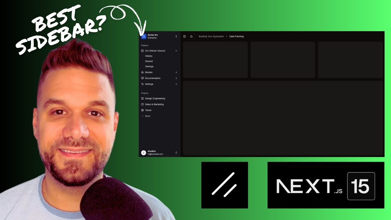Создайте боковую панель как ПРОФИ с помощью Next.js 15 и Shadcn UI!