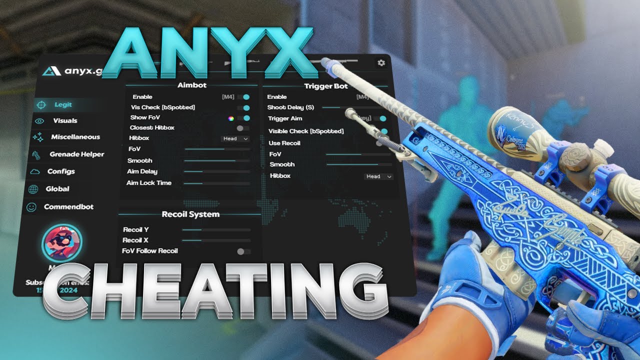 ЧИТАЙ В CS2 С ОДНИМ ИЗ САМЫХ БЕЗОПАСНЫХ ЧИТОВ В CS2! ANYX.GG