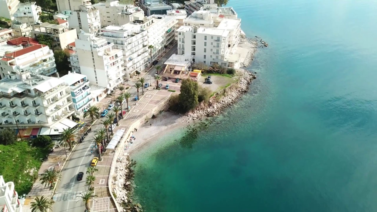 loutraki Beach Greece 4k  (Mavic Pro).