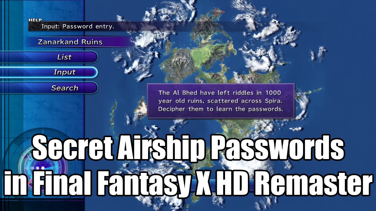 Секретные пароли дирижаблей в Final Fantasy X