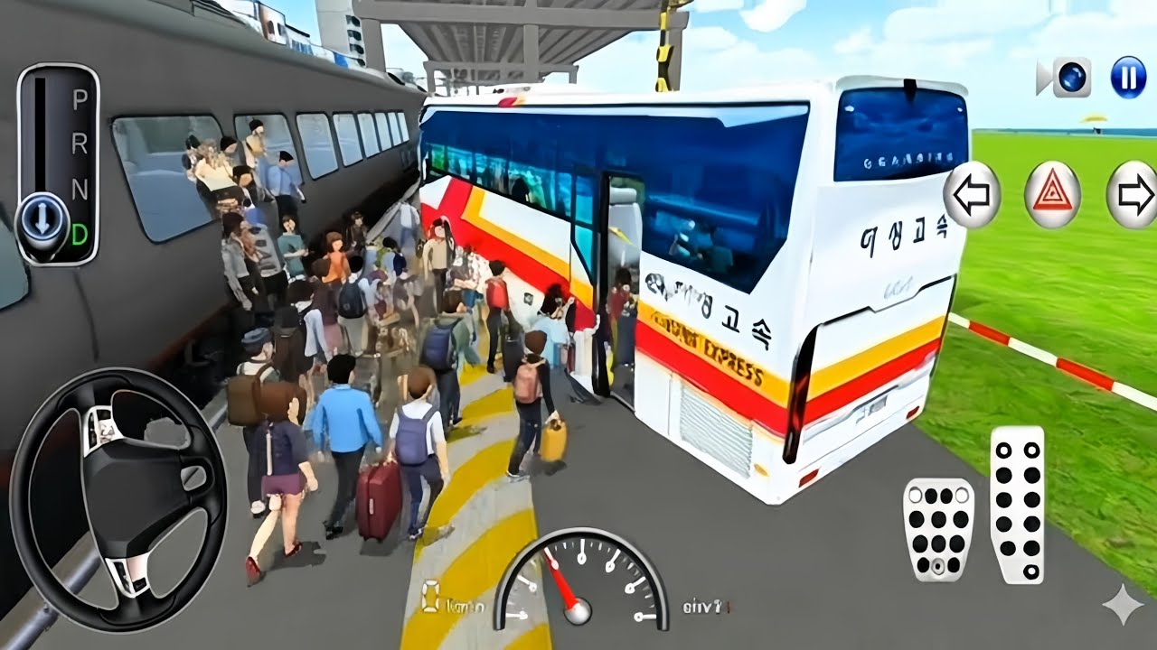 Bus Drive from Train Station to Airport ✈️ | Public Transport Challenge | Driving Class 3D #busgame 