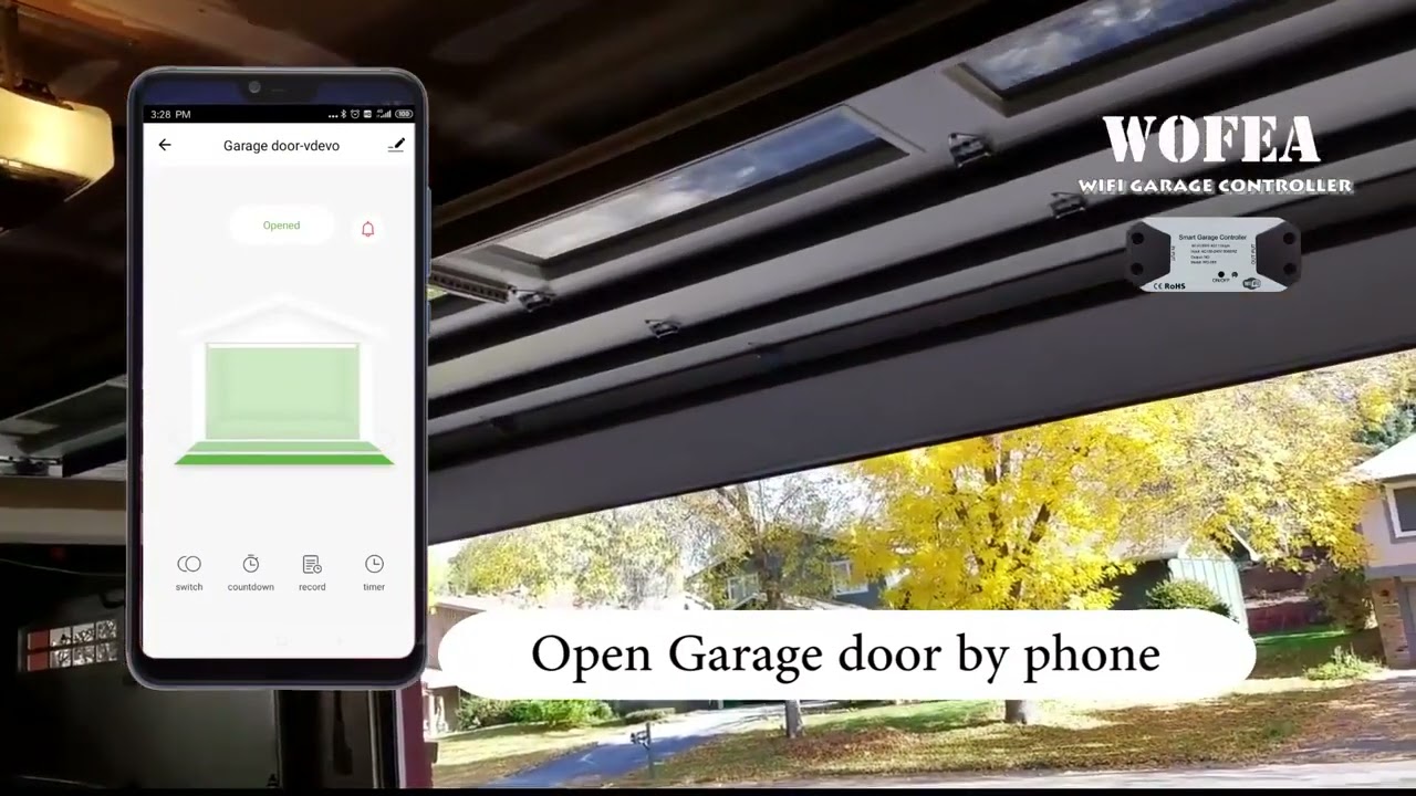 Wofea WiFi Smart Garage Door Opener, Works With Alexa Echo Google Home SmartLife/Tuya APP