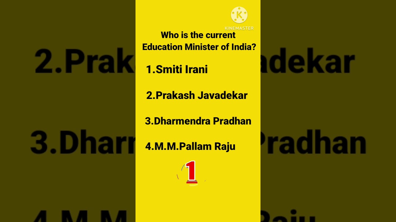 Who is the Education Minister of India? #currentaffairs #gk #latest #news #india#youtubeshorts