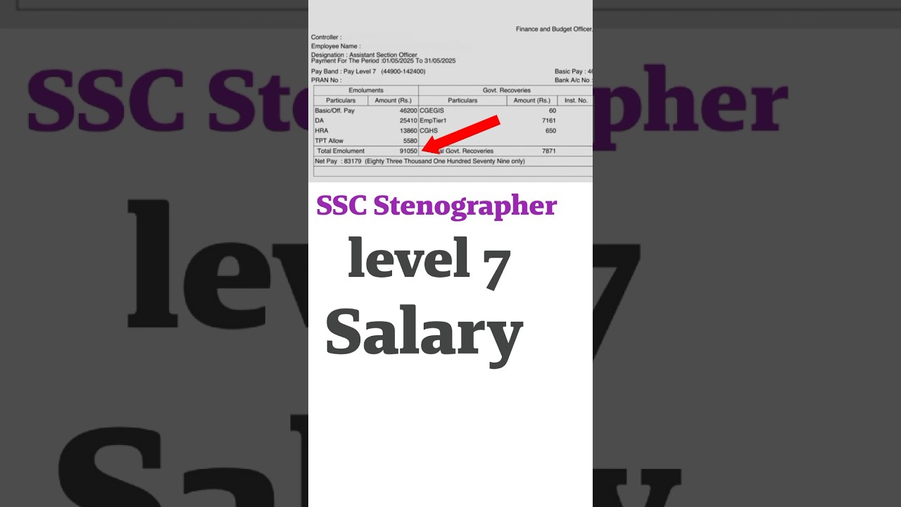 SSC stenographer grade C Salary 