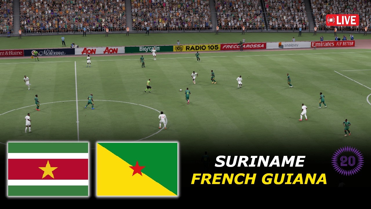 🔴Suriname vs French Guiana LIVE | CONCACAF U20 Championship 2026 | eFootball Pes21 Simulation