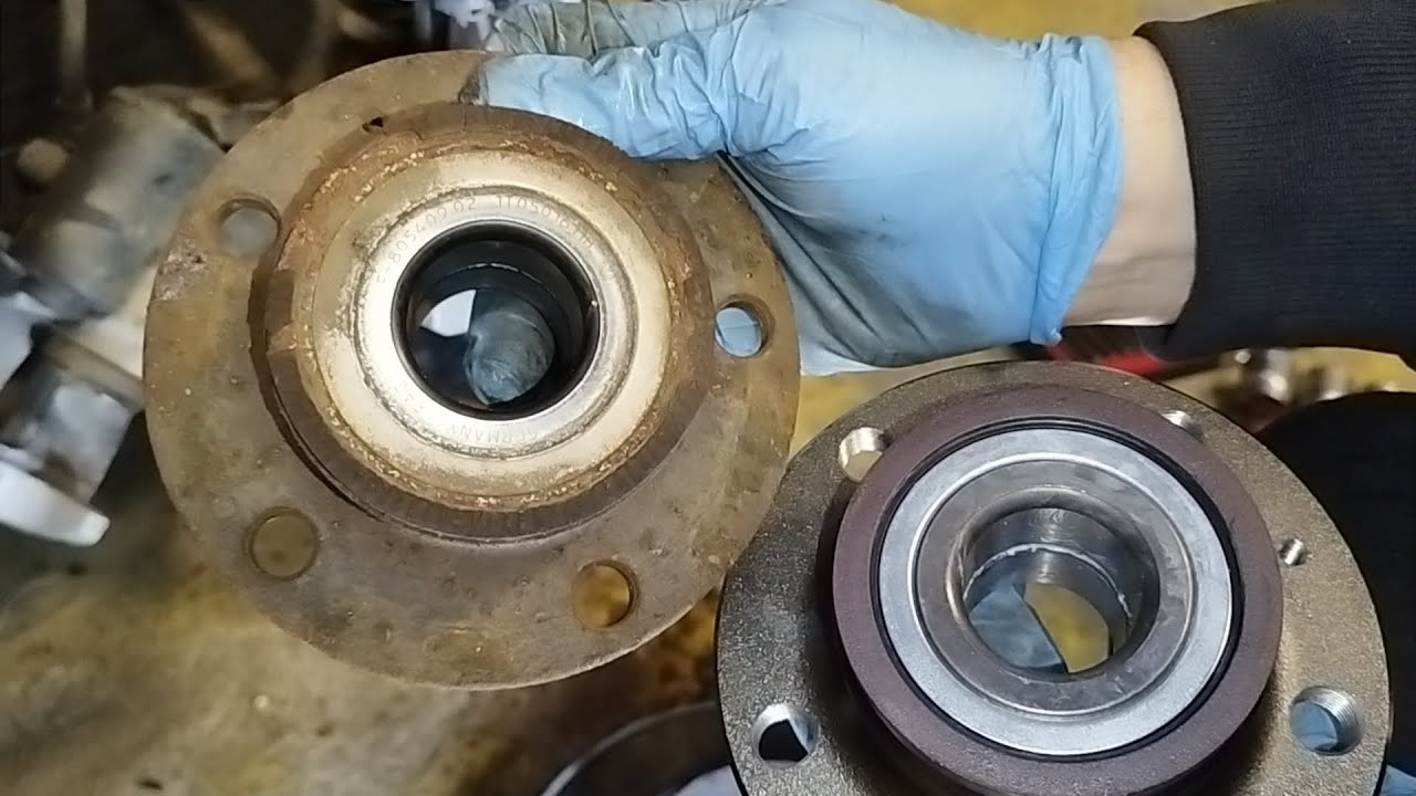 ABS wheel speed sensor implausible signal, replace rear bearing Passat B6, înlocuire rulment spate.
