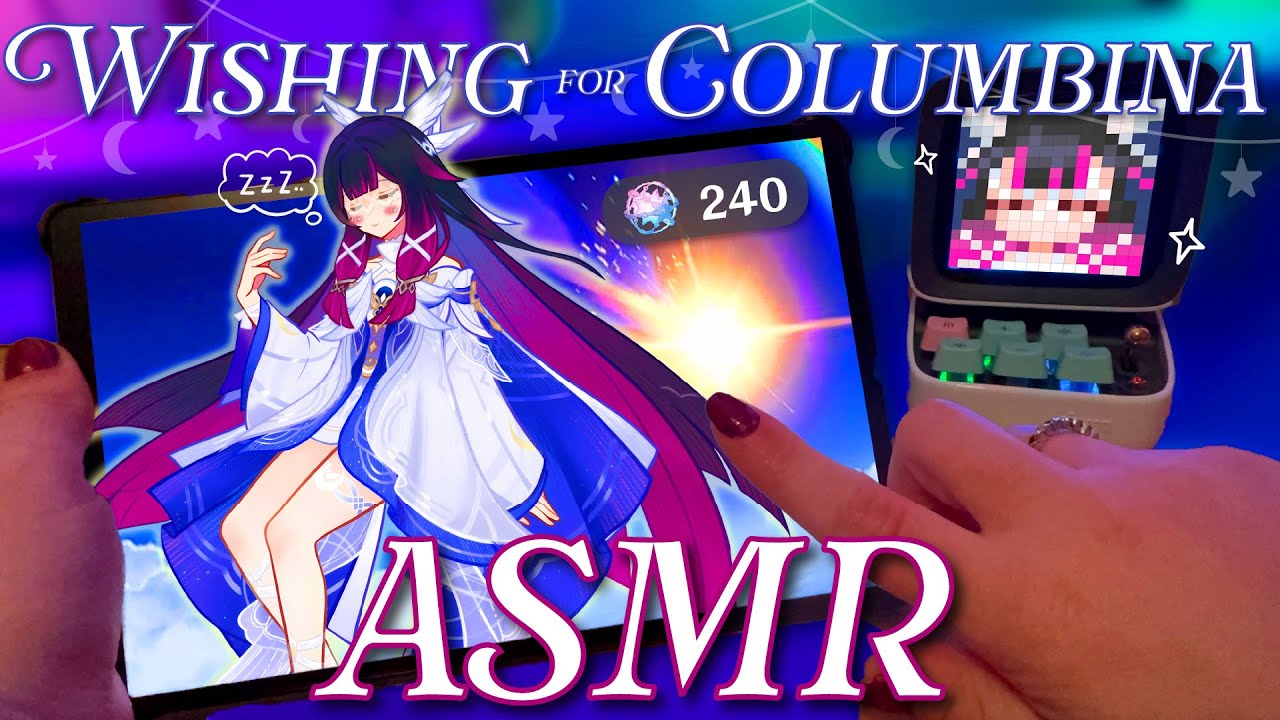 Ultra Tingly Wishing for Columbina on my Tablet🌙✨ | ASMR Genshin