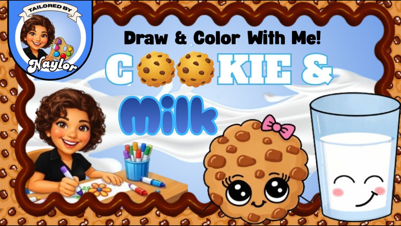 Draw & Color With Me: Cookie & Milk
