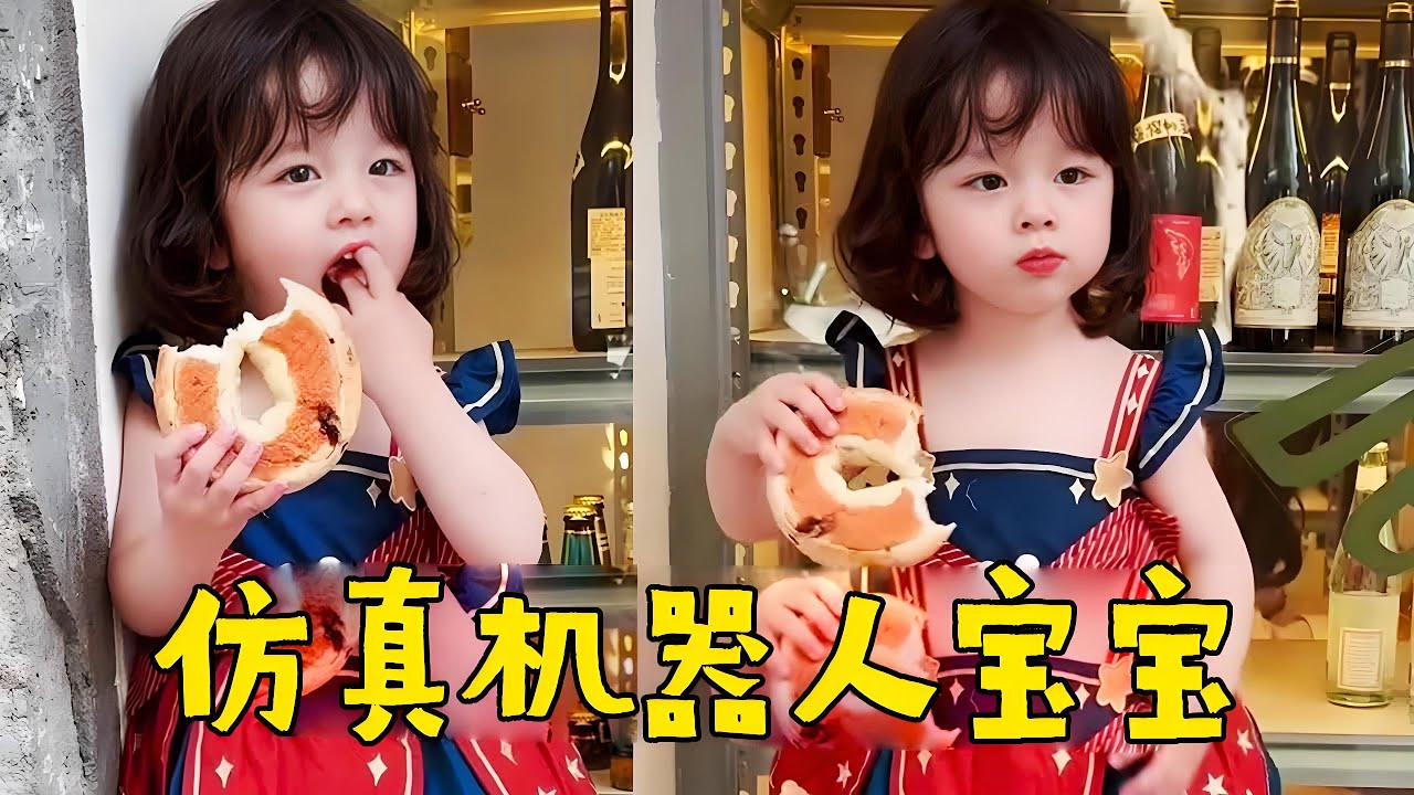 “这宝宝是AI吧？”萌娃因太可爱被当机器人，路人的反应笑喷了！【沫沫崽崽吖】 #软妹穿搭 #二次元cosplay