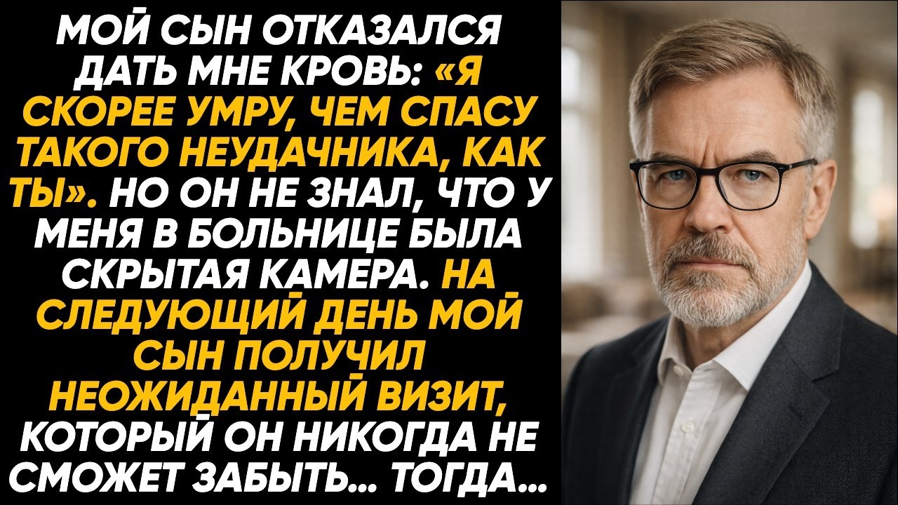 Сын отказался дать мне кровь: «Лучше умру, чем спасать такого неудачника, как ты»... Тогда началось!