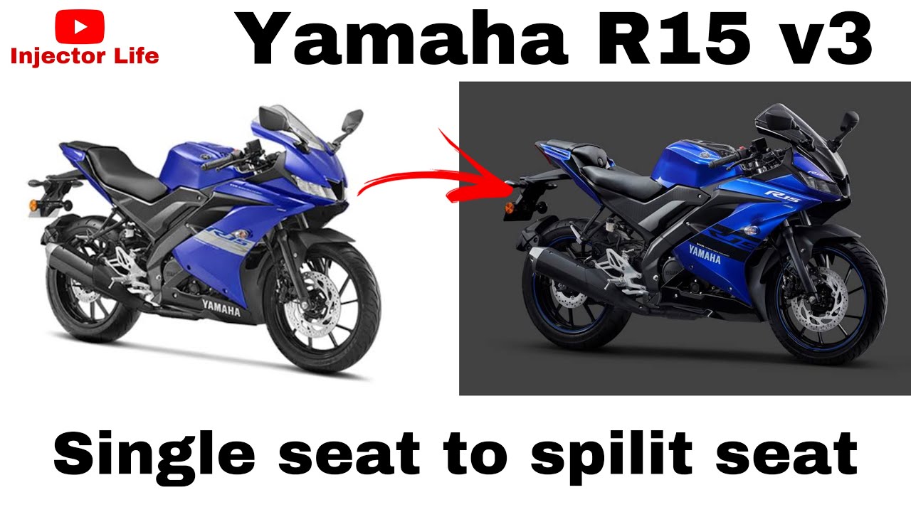 Tutorial Yamaha R15 v3 single to spilit seat modification || r15 v3 single to spilit seat change