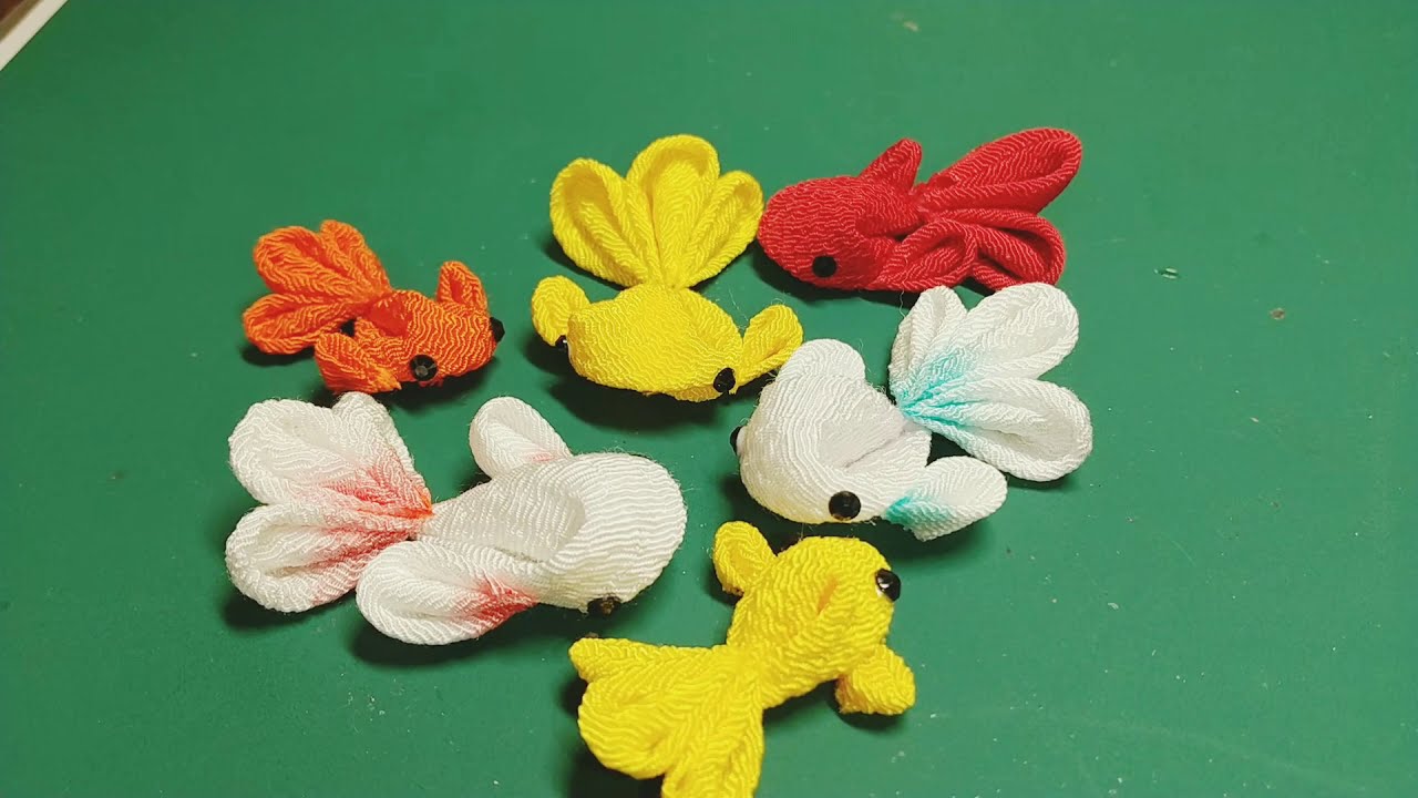 ちりめん細工 金魚