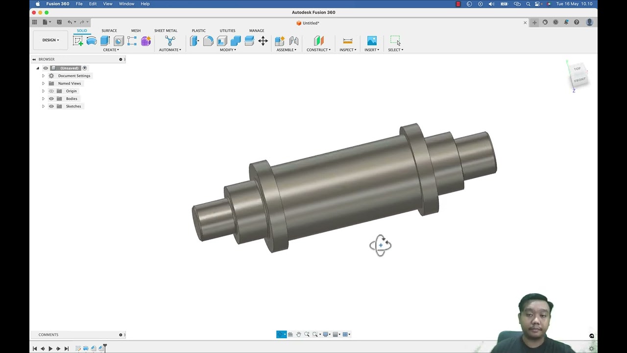 Fusion 360 tutorial making a simple mechanical shaft