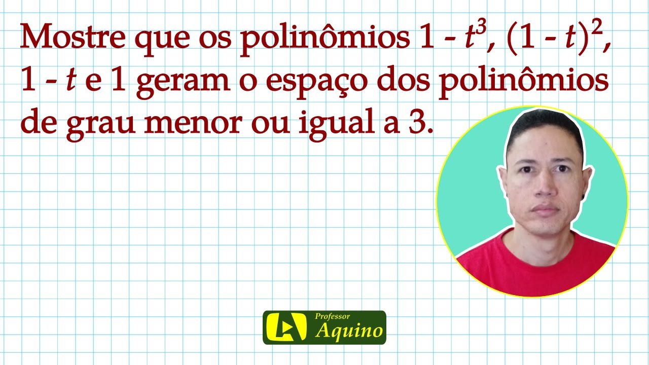 Geradores - Álgebra Linear. | #5 Exercício de Gerador.