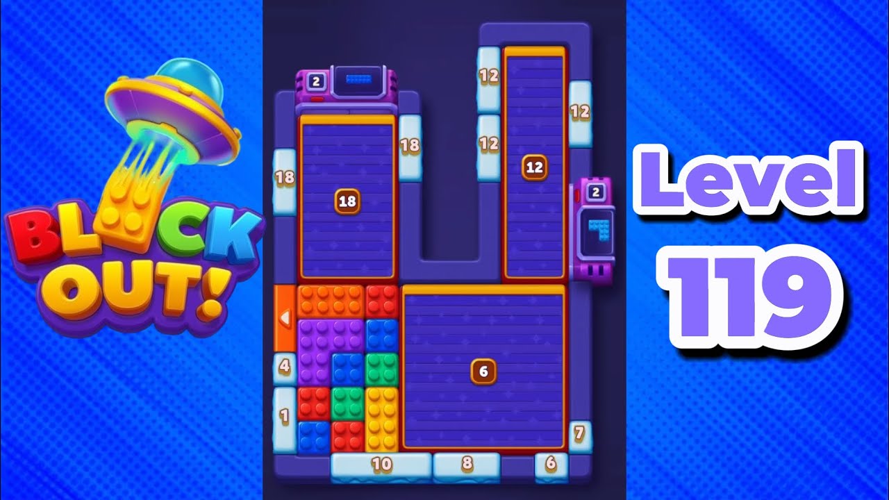 Block Out! Super Hard Level 119 Solution Walkthrough 