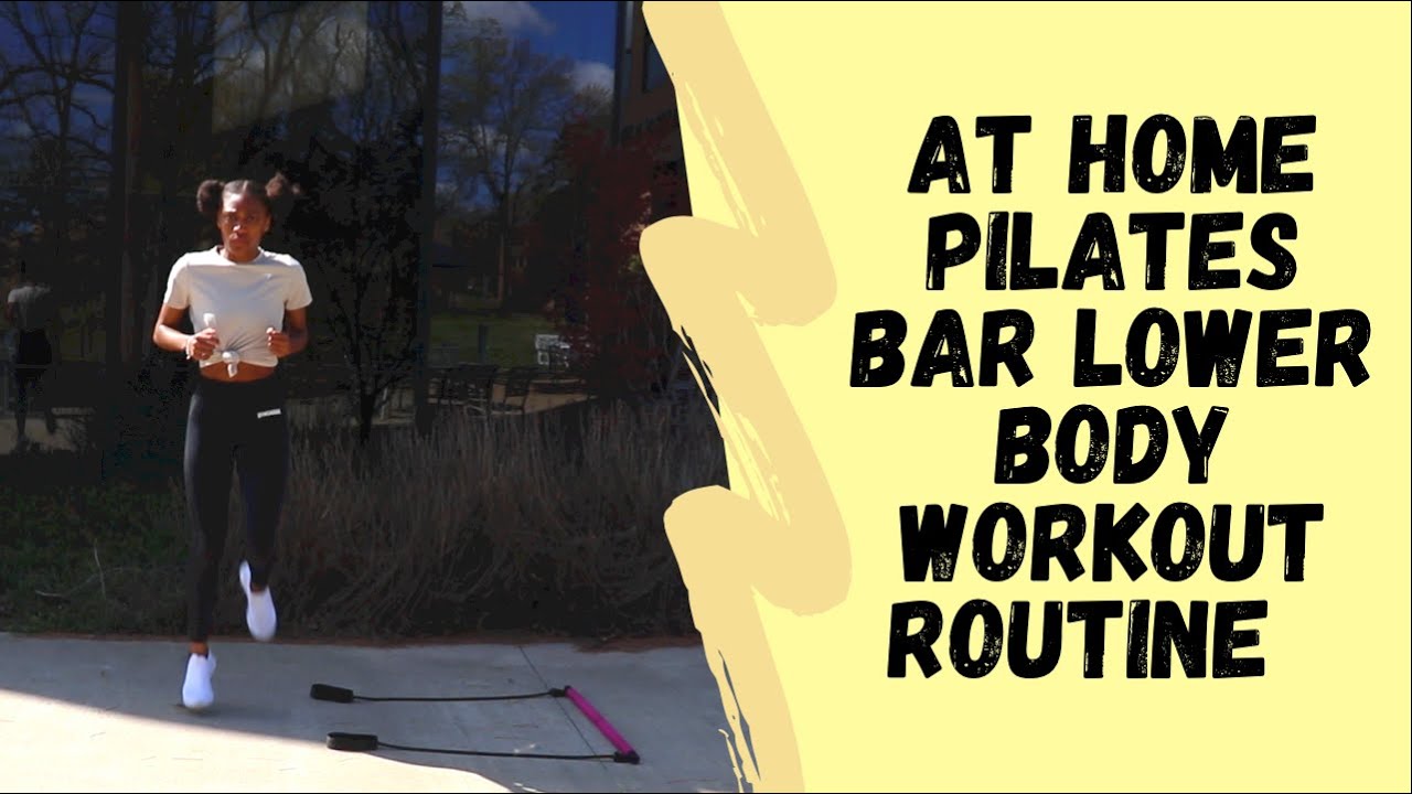 At Home Intermediate Level Pilates Bar Lower Body Lunge it Out Workout Routine #gymshark