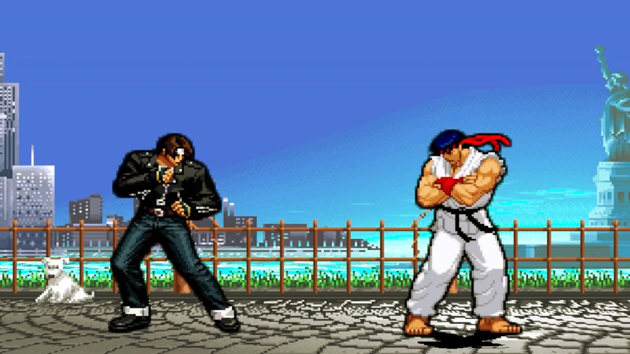 Kyo Kusanagi vs Master Ryu | The Flame Heir Against the Hadou Master
