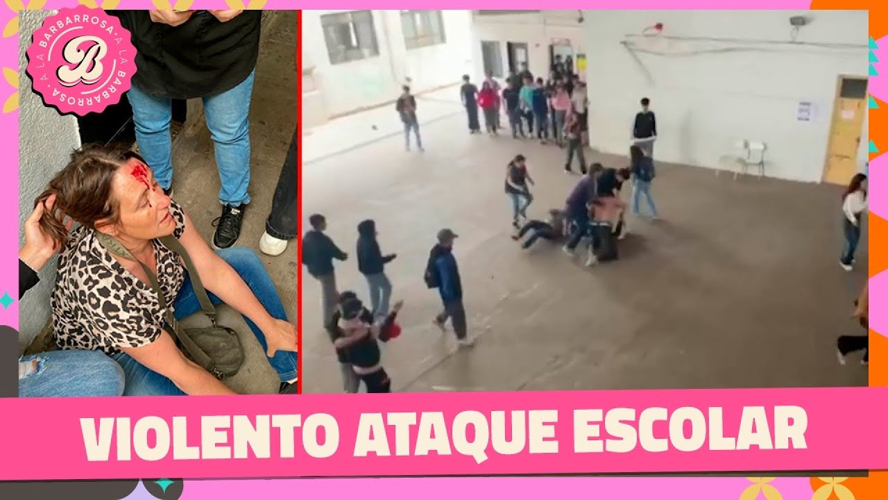 Brutal pelea en una escuela: le pegaron hasta a la preceptora | #ALaBarbarossa