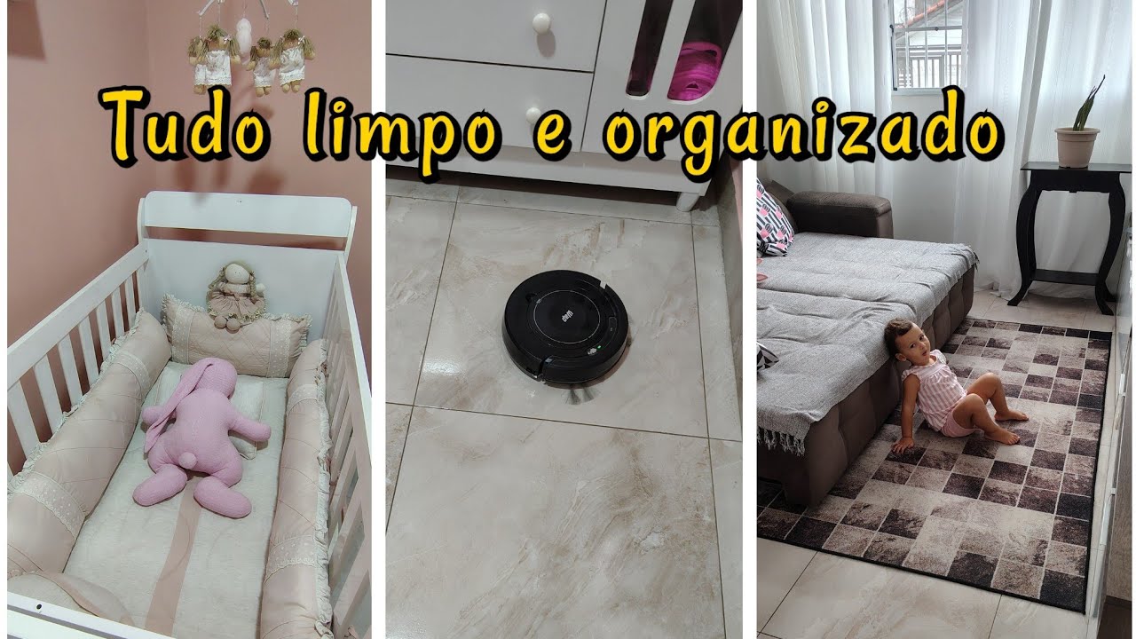 Rotina e organização/ Tirei o pó dos quartos e tive a ajuda do aspirador robô.