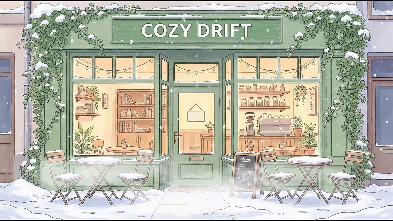 Cozy Drift Café ❄️ 2.5 Hours of Lofi for Studying, Writing & Relaxing