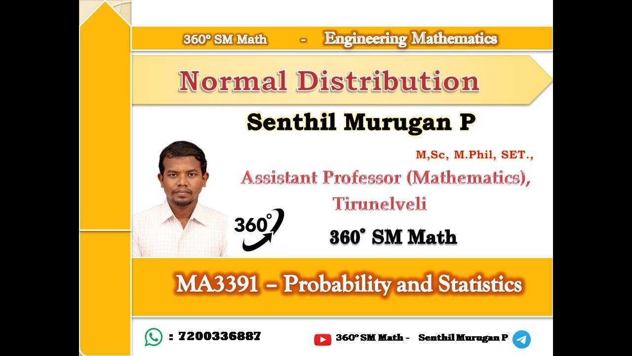 Unit 1 Normal Distributions - MA3391 Probability and Statistics
