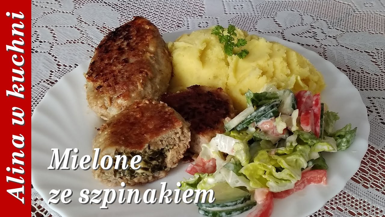 Kotlety mielone ze szpinakiem