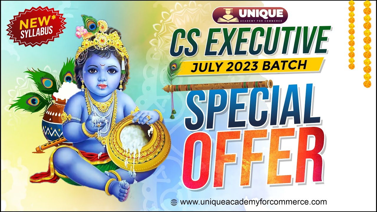 🔅 Happy Krushna Janmashtami Offer | CS Executive Special Offer