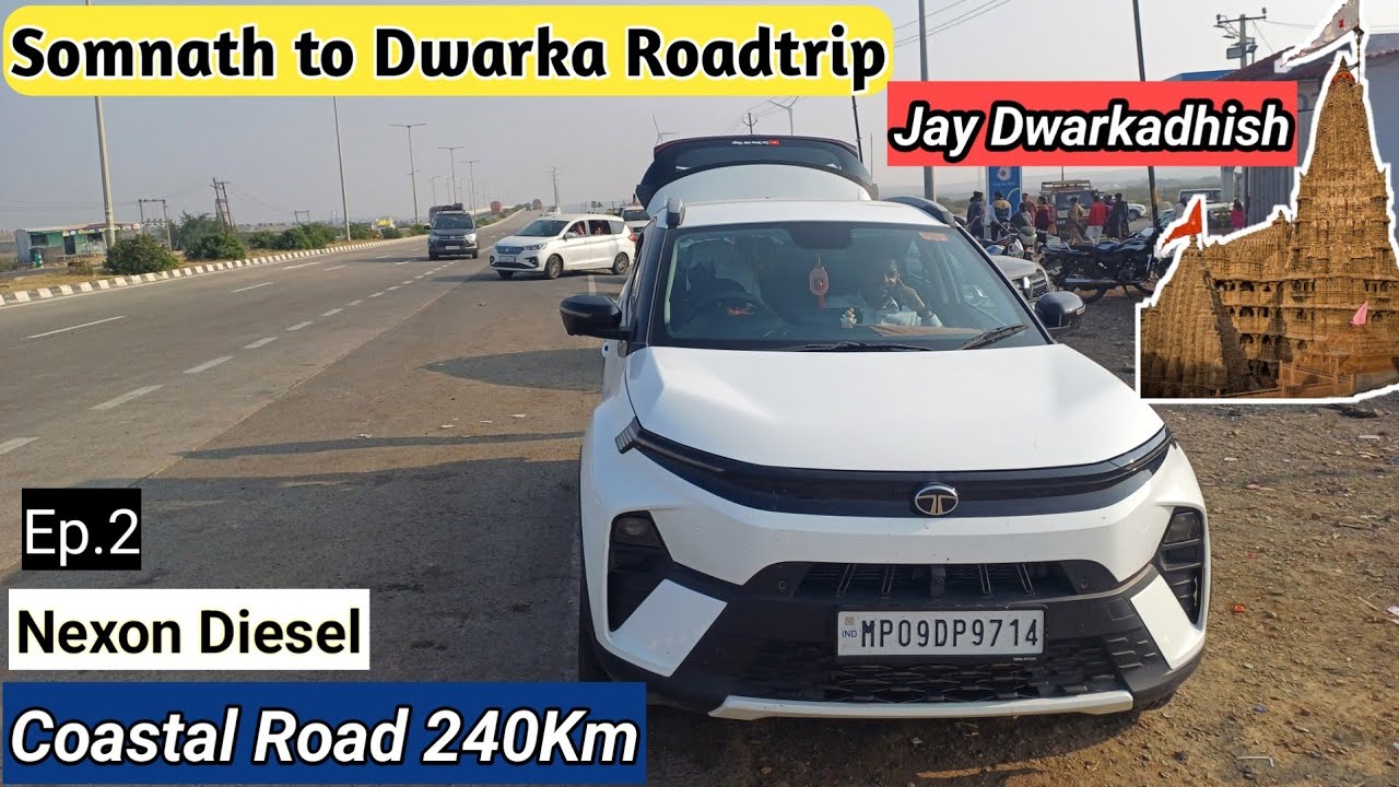 Somnath to Dwarka By Road | Nexon Road Trip, Madhavpur Beach, Coastal Road