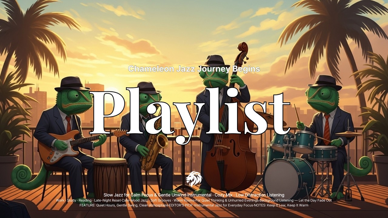 [Playlist] 🦎 Chameleon Jazz Journey Begins | Calm Focus for Study & Work